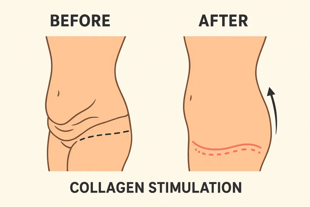 Before and after results for sagging skin after weight loss injections Nottingham